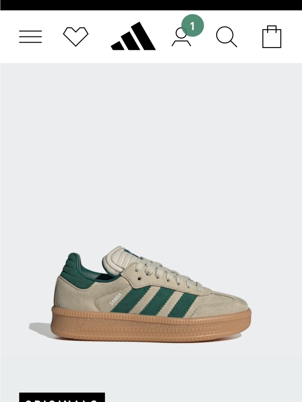 Adidas Samba Suede Sneakers in Beige, Green & Gum Sole